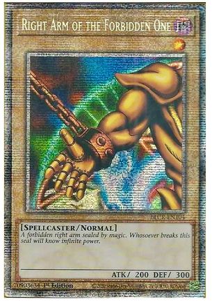Right Arm of the Forbidden One [BLCR-EN104] Starlight Rare - Yu-Gi-Oh! - Card Brawlers | Quebec | Canada |