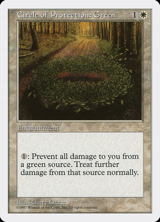 Circle of Protection: Green [Fifth Edition] - Magic: The Gathering - Card Brawlers | Quebec | Canada |