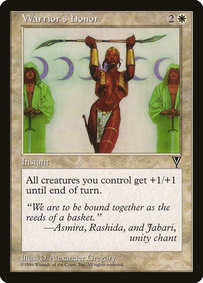 Warrior's Honor [Visions] - Magic: The Gathering - Card Brawlers | Quebec | Canada |