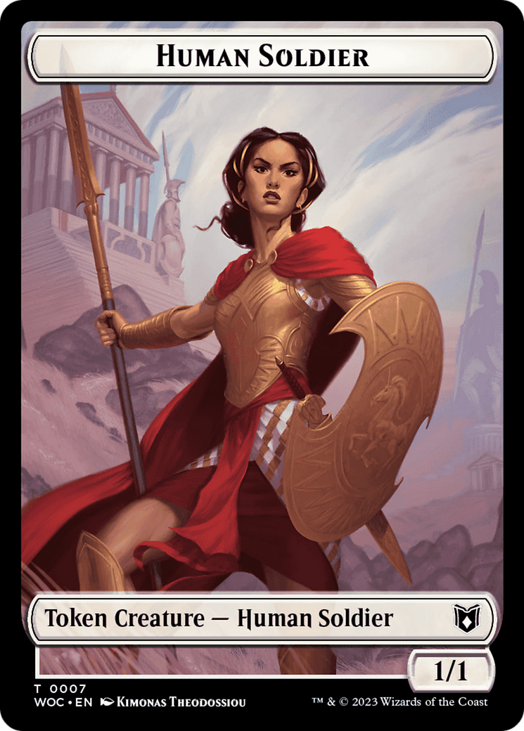 Pirate // Human Soldier Double-Sided Token [Wilds of Eldraine Commander Tokens] - Magic: The Gathering - Card Brawlers | Quebec | Canada |
