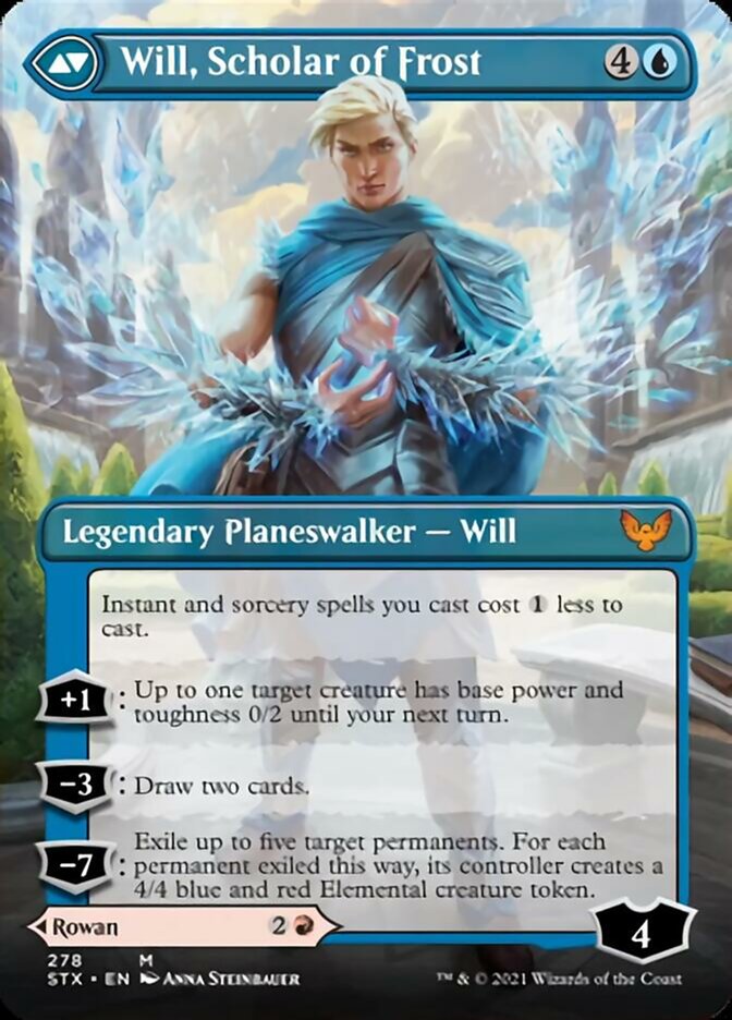Rowan, Scholar of Sparks // Will, Scholar of Frost (Borderless) [Strixhaven: School of Mages] - Magic: The Gathering - Card Brawlers | Quebec | Canada |
