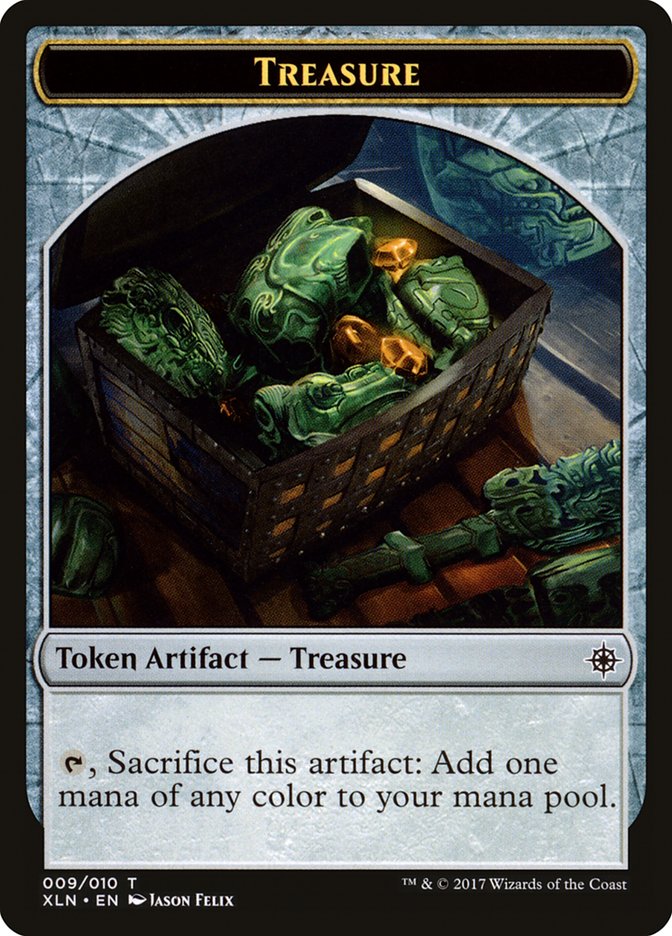 Dinosaur // Treasure (009) Double-Sided Token [Ixalan Tokens] - Magic: The Gathering - Card Brawlers | Quebec | Canada |