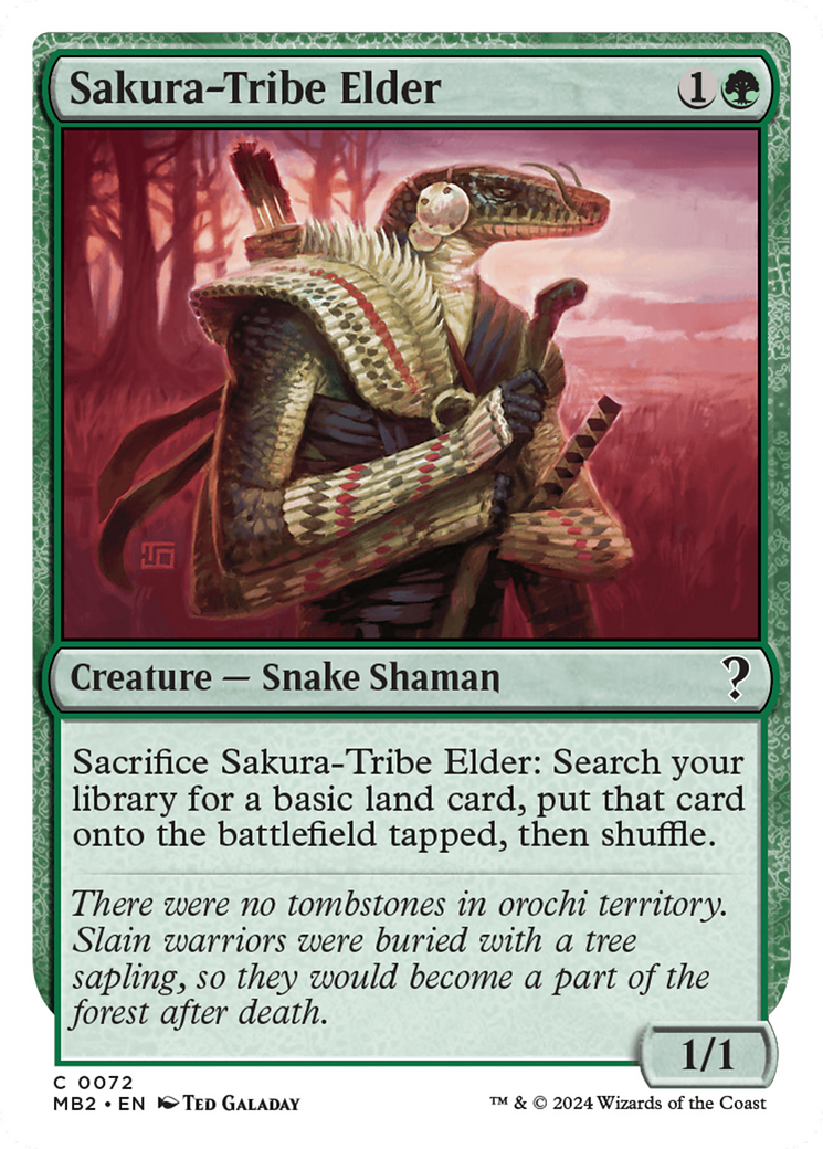 Sakura-Tribe Elder (White Border) [Mystery Booster 2] - Magic: The Gathering - Card Brawlers | Quebec | Canada |