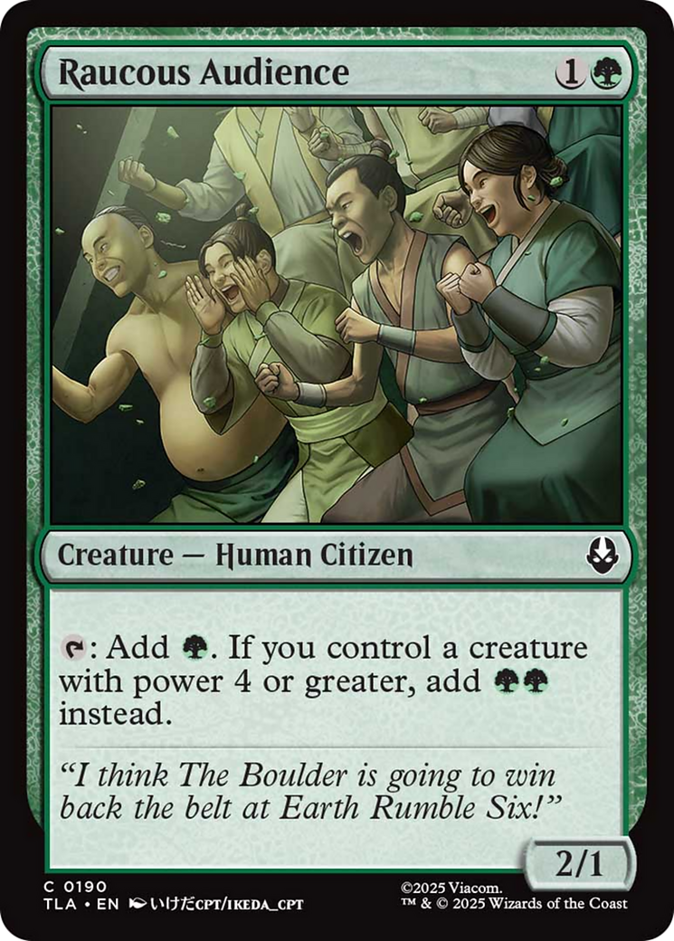 Raucous Audience [Avatar: The Last Airbender] - Magic: The Gathering - Card Brawlers | Quebec | Canada |