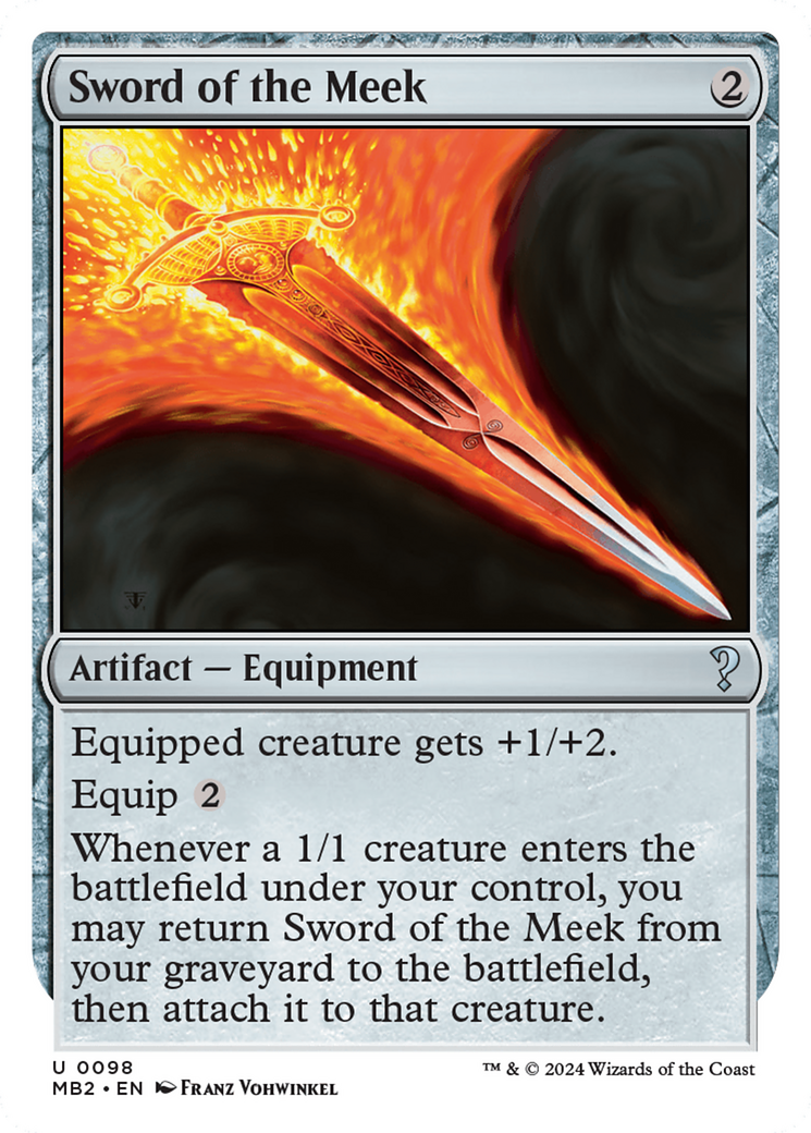 Sword of the Meek (White Border) [Mystery Booster 2] - Magic: The Gathering - Card Brawlers | Quebec | Canada |