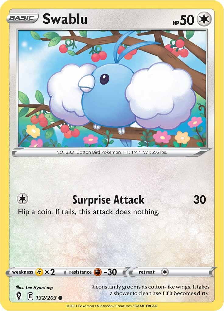 Swablu (132/203) [Sword & Shield: Evolving Skies] - Pokémon - Card Brawlers | Quebec | Canada |