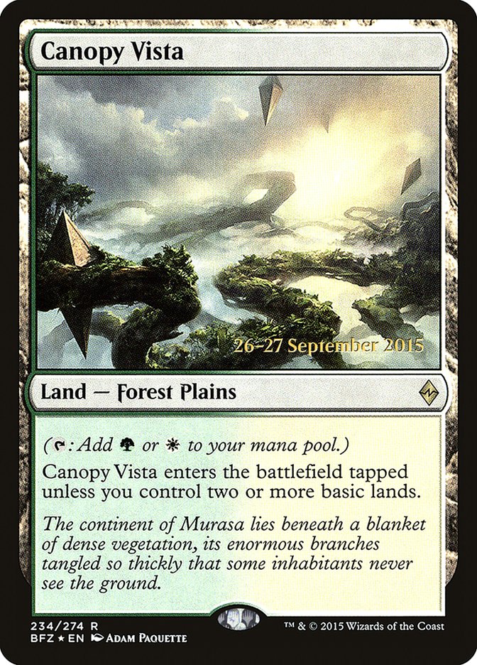 Canopy Vista [Battle for Zendikar Prerelease Promos] - Magic: The Gathering - Card Brawlers | Quebec | Canada |