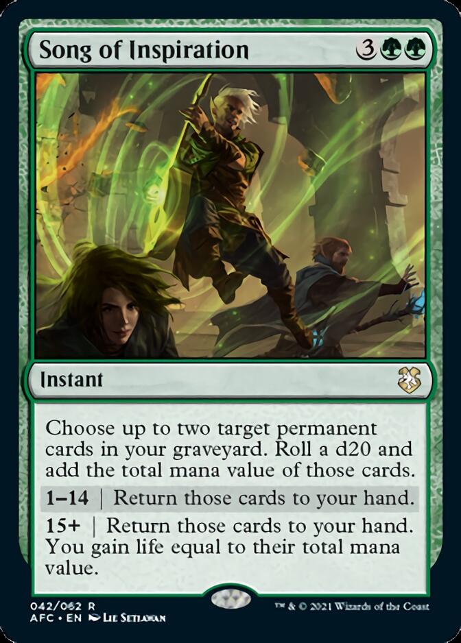 Song of Inspiration [Dungeons & Dragons: Adventures in the Forgotten Realms Commander] - Magic: The Gathering - Card Brawlers | Quebec | Canada |