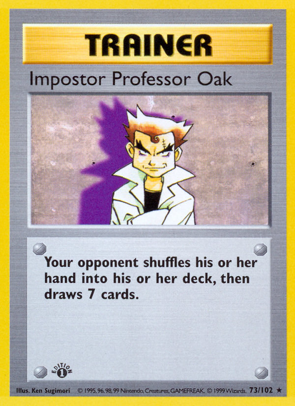 Impostor Professor Oak (73/102) (Shadowless) [Base Set 1st Edition] - Pokémon - Card Brawlers | Quebec | Canada |