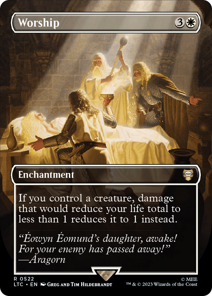 Worship (Borderless) [The Lord of the Rings: Tales of Middle-Earth Commander] - Magic: The Gathering - Card Brawlers | Quebec | Canada |