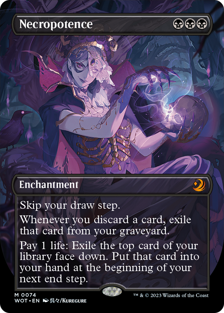 Necropotence (Anime Borderless) [Wilds of Eldraine: Enchanting Tales] - Magic: The Gathering - Card Brawlers | Quebec | Canada |