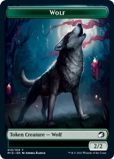 Centaur // Wolf Double-Sided Token [Innistrad: Midnight Hunt Commander Tokens] - Magic: The Gathering - Card Brawlers | Quebec | Canada |