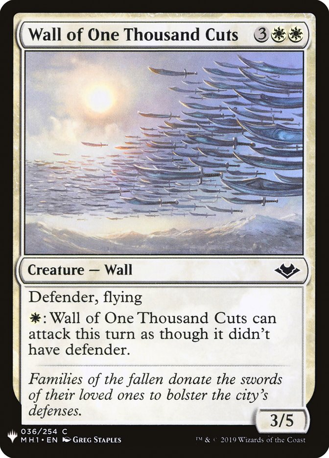 Wall of One Thousand Cuts [Mystery Booster] - Magic: The Gathering - Card Brawlers | Quebec | Canada |