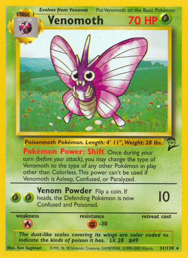 Venomoth (31/130) [Base Set 2] - Pokémon - Card Brawlers | Quebec | Canada |