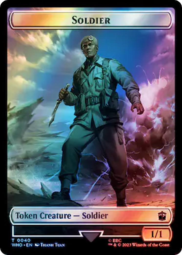 Soldier // Osgood, Operation Double Double-Sided Token (Surge Foil) [Doctor Who Tokens] - Magic: The Gathering - Card Brawlers | Quebec | Canada |