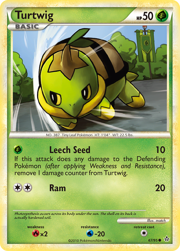 Turtwig (67/95) [HeartGold & SoulSilver: Unleashed] - Pokémon - Card Brawlers | Quebec | Canada |