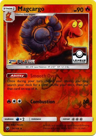 Magcargo (24/168) (League Promo 2nd Place) [Sun & Moon: Celestial Storm] - Pokémon - Card Brawlers | Quebec | Canada |
