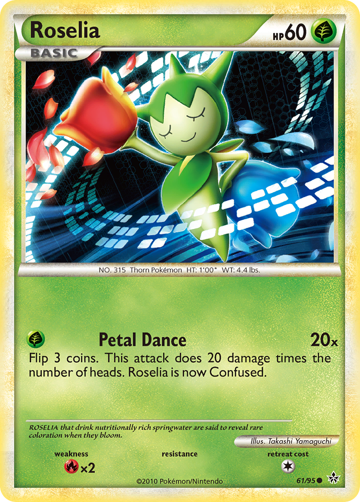 Roselia (61/95) [HeartGold & SoulSilver: Unleashed] - Pokémon - Card Brawlers | Quebec | Canada |