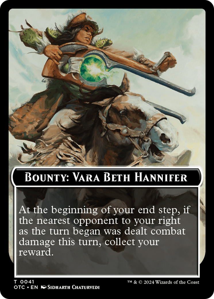 Bounty: Vara Beth Hannifer // Bounty Rules Double-Sided Token [Outlaws of Thunder Junction Commander Tokens] - Magic: The Gathering - Card Brawlers | Quebec | Canada |