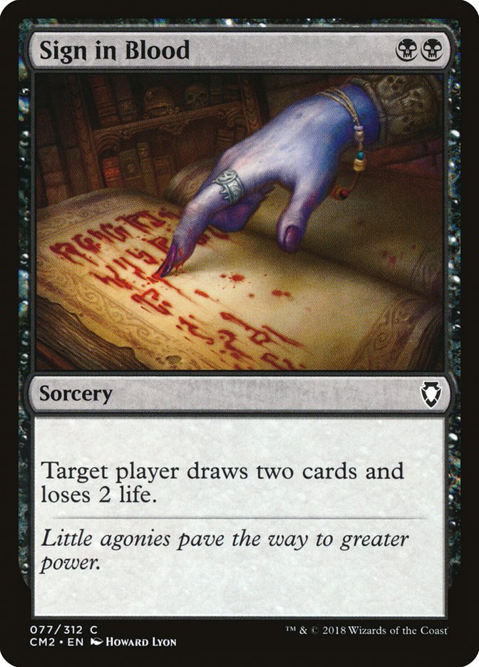 Sign in Blood [Commander Anthology Volume II] - Magic: The Gathering - Card Brawlers | Quebec | Canada |