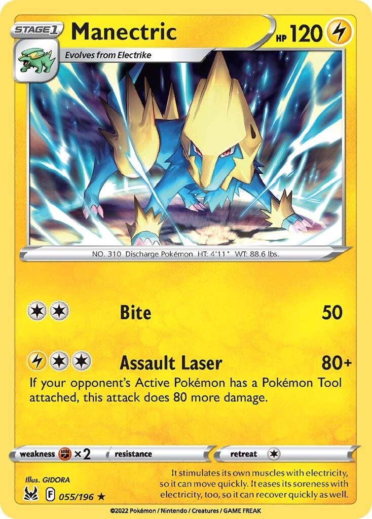 Manectric (055/196) [Sword & Shield: Lost Origin] - Pokémon - Card Brawlers | Quebec | Canada |
