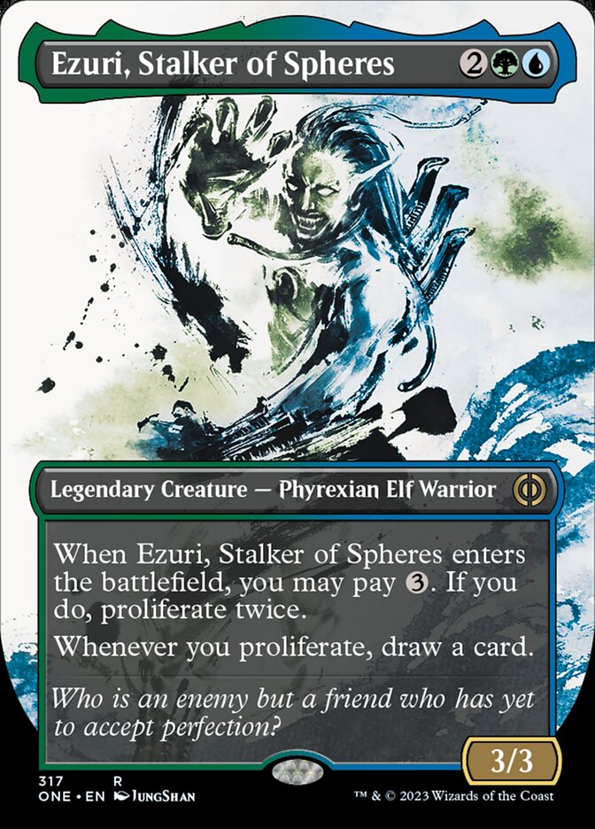 Ezuri, Stalker of Spheres (Borderless Ichor) [Phyrexia: All Will Be One] - Magic: The Gathering - Card Brawlers | Quebec | Canada |