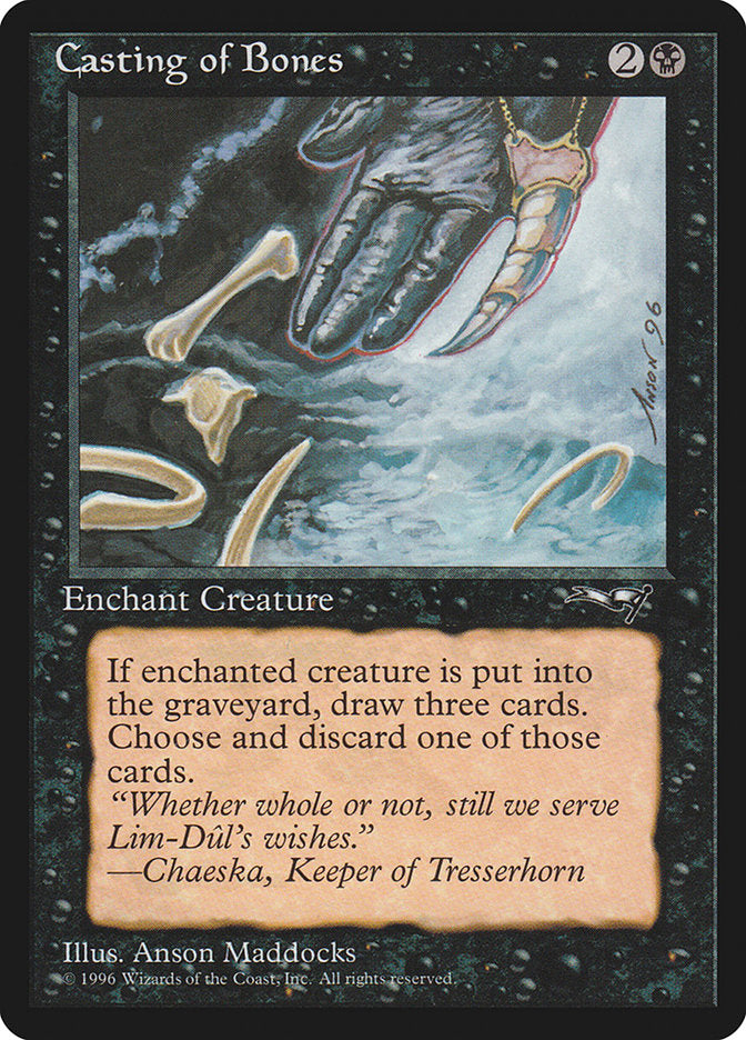 Casting of Bones (Claw Art) [Alliances] - Magic: The Gathering - Card Brawlers | Quebec | Canada |