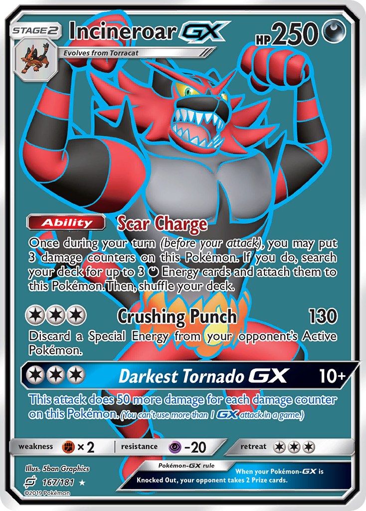 Incineroar GX (167/181) [Sun & Moon: Team Up] - Pokémon - Card Brawlers | Quebec | Canada |