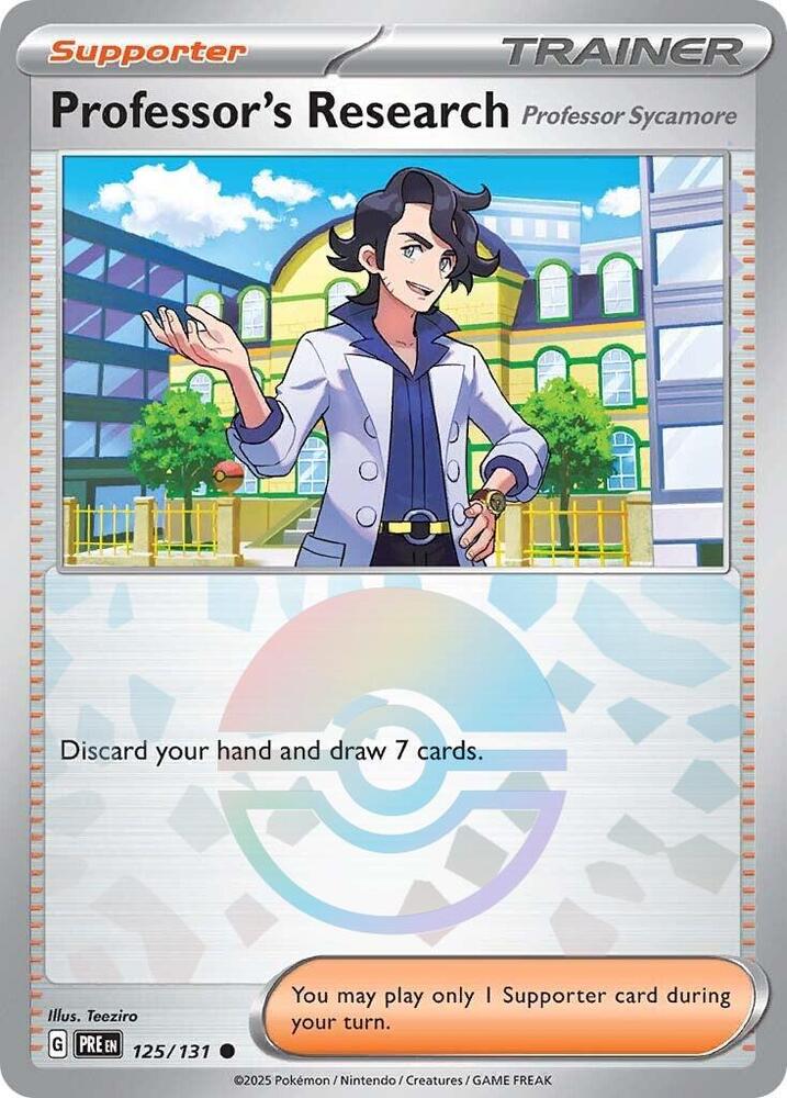 Professor's Research (125/131) [Professor Sycamore] (Poke Ball Pattern) [Scarlet & Violet: Prismatic Evolutions] - Pokémon - Card Brawlers | Quebec | Canada |