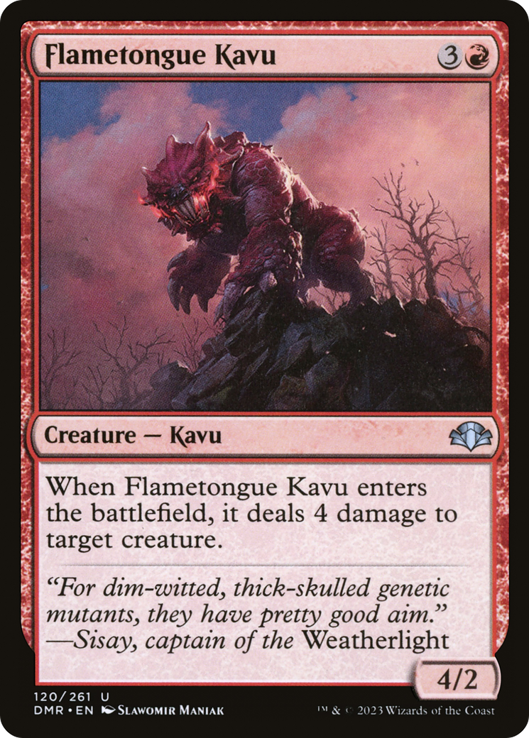 Flametongue Kavu [Dominaria Remastered] - Magic: The Gathering - Card Brawlers | Quebec | Canada |