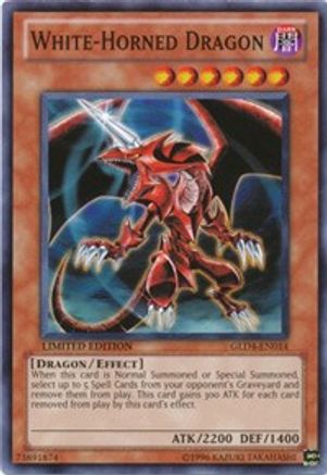 White-Horned Dragon [GLD4-EN014] Common - Yu-Gi-Oh! - Card Brawlers | Quebec | Canada |