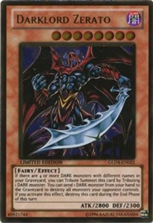 Darklord Zerato [GLD4-EN022] Gold Rare - Yu-Gi-Oh! - Card Brawlers | Quebec | Canada |