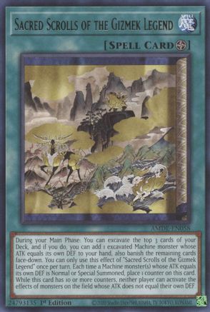 Sacred Scrolls of the Gizmek Legend [AMDE-EN058] Rare - Yu-Gi-Oh! - Card Brawlers | Quebec | Canada |