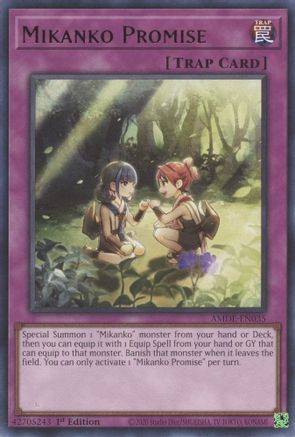Mikanko Promise [AMDE-EN035] Rare - Yu-Gi-Oh! - Card Brawlers | Quebec | Canada |