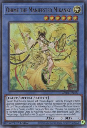 Ohime the Manifested Mikanko [AMDE-EN027] Ultra Rare - Yu-Gi-Oh! - Card Brawlers | Quebec | Canada |
