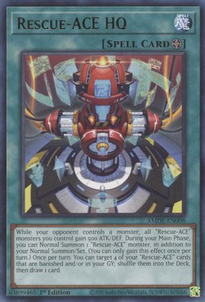 Rescue-ACE HQ [AMDE-EN008] Rare - Yu-Gi-Oh! - Card Brawlers | Quebec | Canada |
