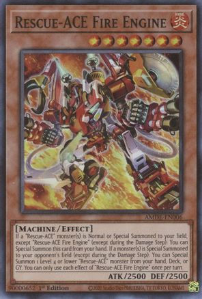 Rescue-ACE Fire Engine [AMDE-EN006] Super Rare - Yu-Gi-Oh! - Card Brawlers | Quebec | Canada |