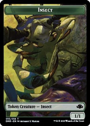 Insect // Saproling Double-Sided Token (DMR-10 // 11) - Dominaria Remastered Foil