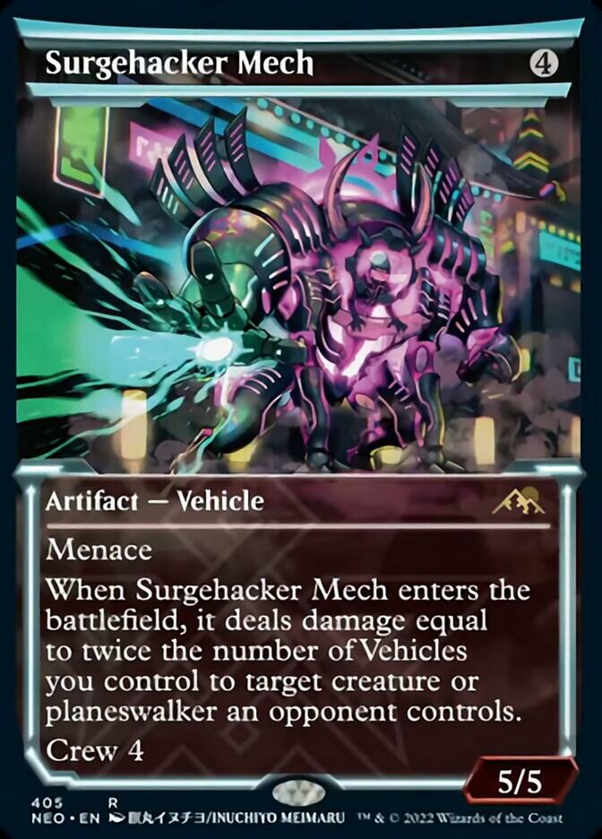Surgehacker Mech (Showcase Soft Glow) [Kamigawa: Neon Dynasty] - Magic: The Gathering - Card Brawlers | Quebec | Canada |