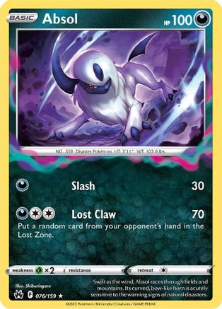 Absol (076/159) [Sword & Shield: Crown Zenith] - Pokémon - Card Brawlers | Quebec | Canada |