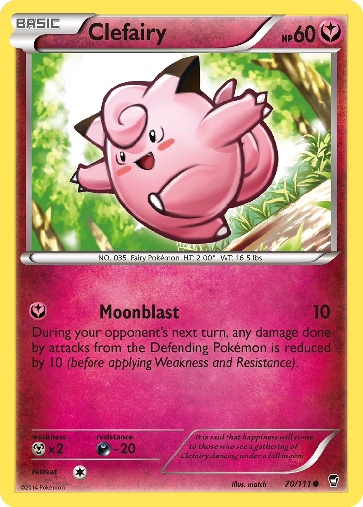 Clefairy (70/111) [XY: Furious Fists] - Pokémon - Card Brawlers | Quebec | Canada |