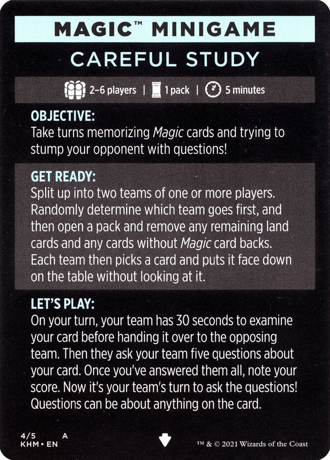 Careful Study (Magic Minigame) [Kaldheim Minigame] - Magic: The Gathering - Card Brawlers | Quebec | Canada |