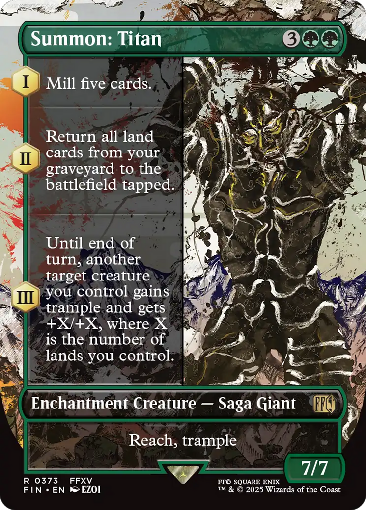 Summon: Titan (Borderless) [FINAL FANTASY] - Magic: The Gathering - Card Brawlers | Quebec | Canada |