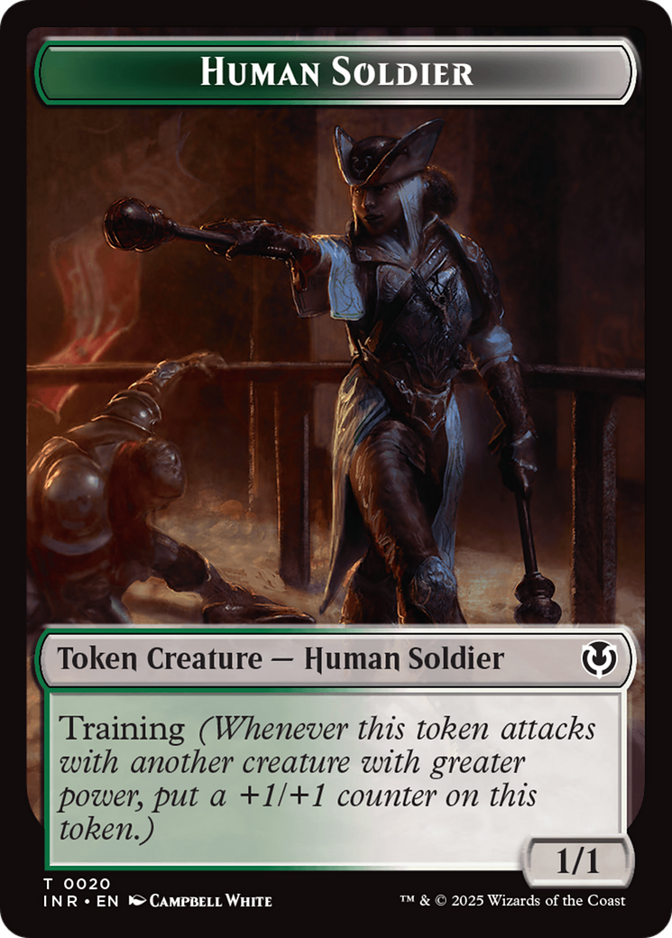 Human Soldier (0020) // Emblem - Tamiyo, Field Researcher Double-Sided Token [Innistrad Remastered Tokens] - Magic: The Gathering - Card Brawlers | Quebec | Canada |