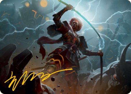 Raiyuu, Storm's Edge Art Card (Gold-Stamped Signature) [Kamigawa: Neon Dynasty Art Series] - Magic: The Gathering - Card Brawlers | Quebec | Canada |