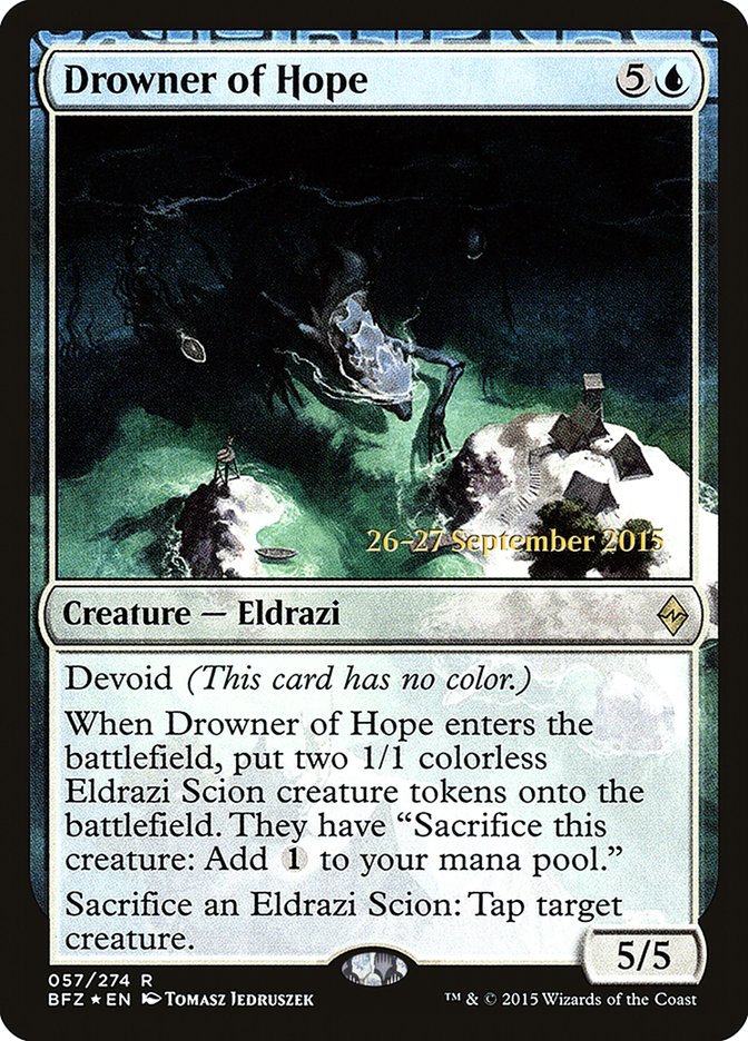Drowner of Hope [Battle for Zendikar Prerelease Promos] - Magic: The Gathering - Card Brawlers | Quebec | Canada |