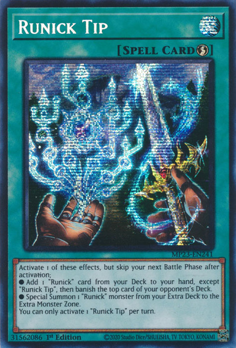 Runick Tip [MP23-EN241] Prismatique Secret Rare 