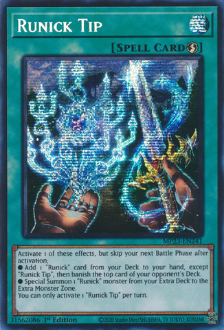 Runick Tip [MP23-EN241] Prismatique Secret Rare 