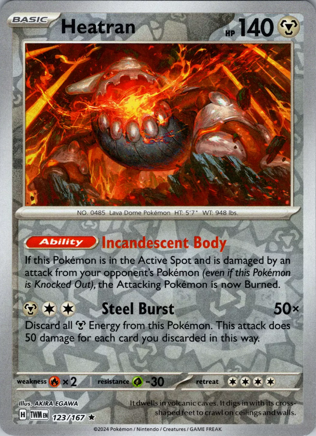 Heatran (123/167) [Scarlet & Violet: Twilight Masquerade] - Pokémon - Card Brawlers | Quebec | Canada |