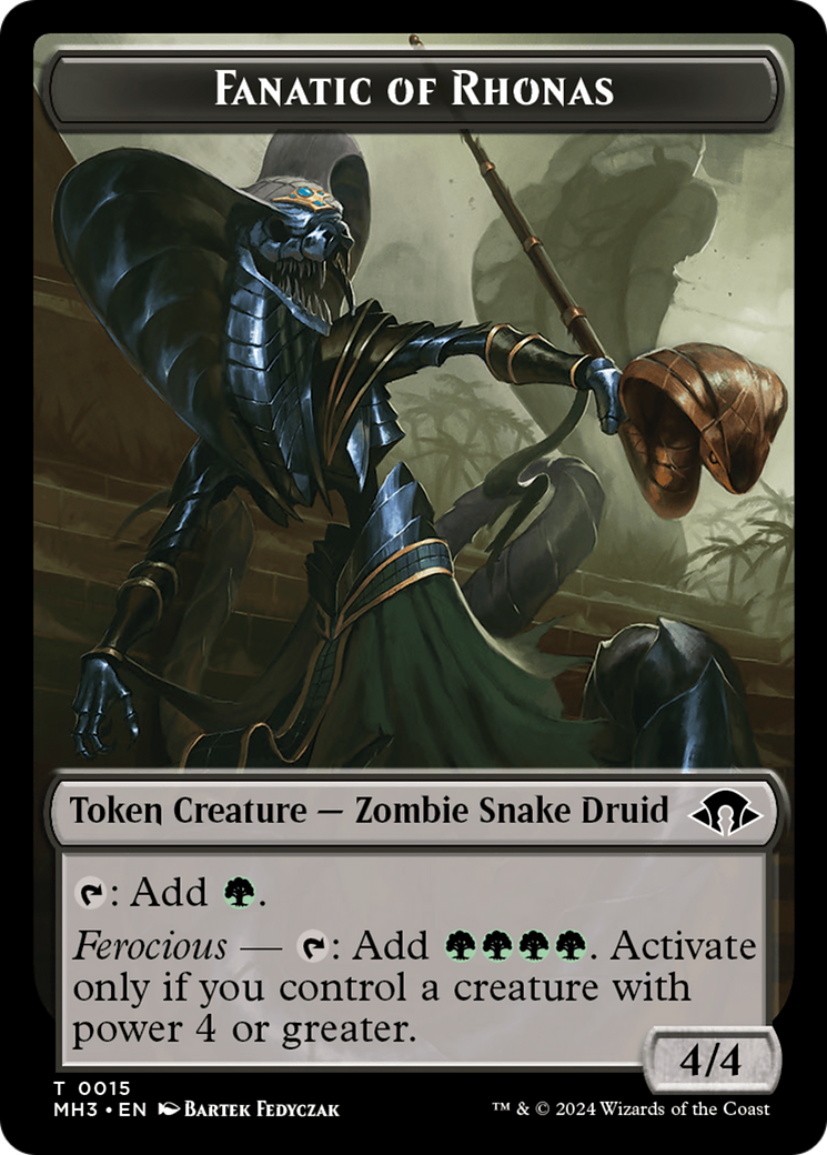 Fanatic of Rhonas // Energy Reserve Double-Sided Token [Modern Horizons 3 Tokens] - Magic: The Gathering - Card Brawlers | Quebec | Canada |